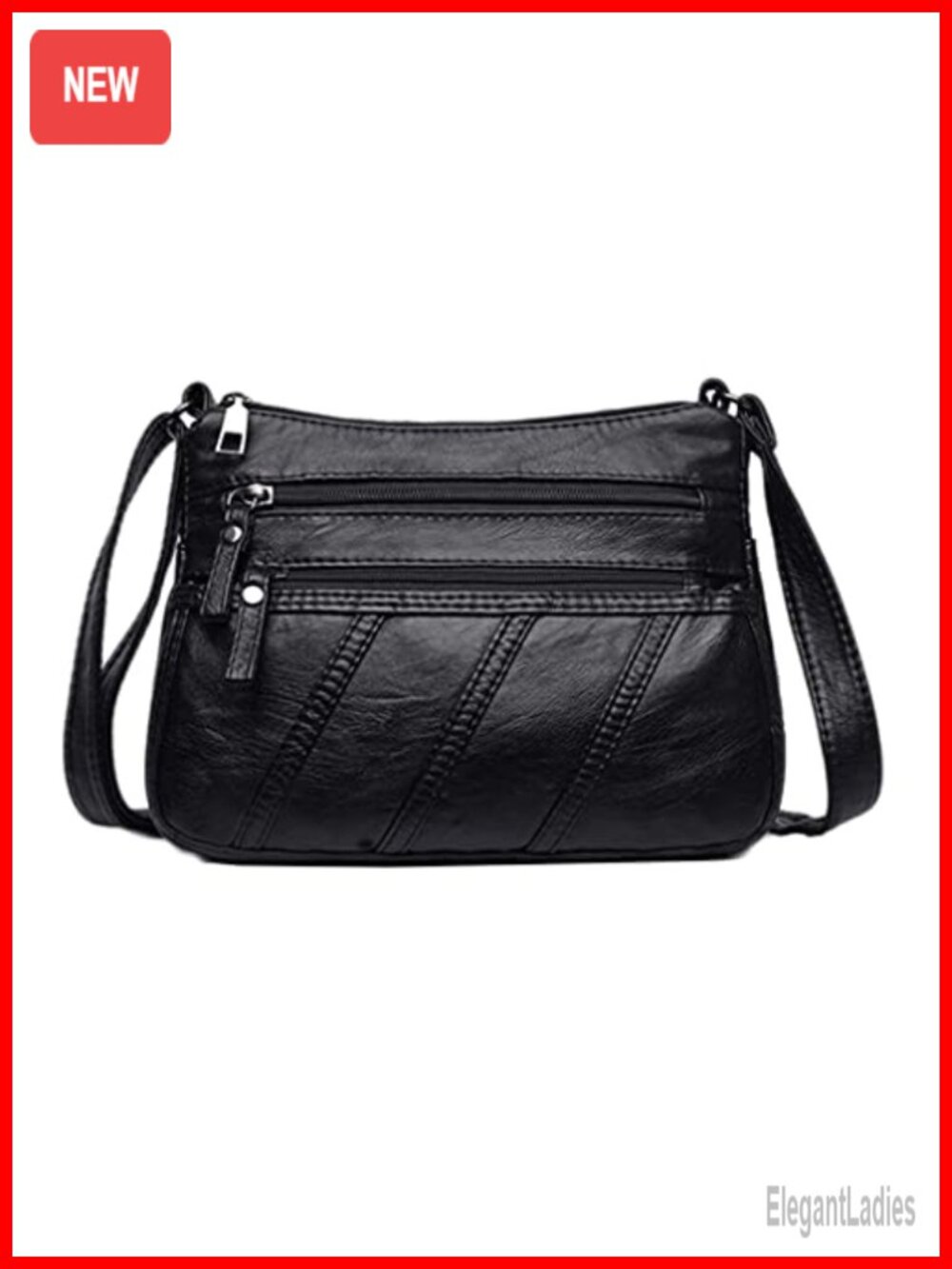 Water Silk PU Leather Crossbody Shoulder Bag Messenger Casual Handbag